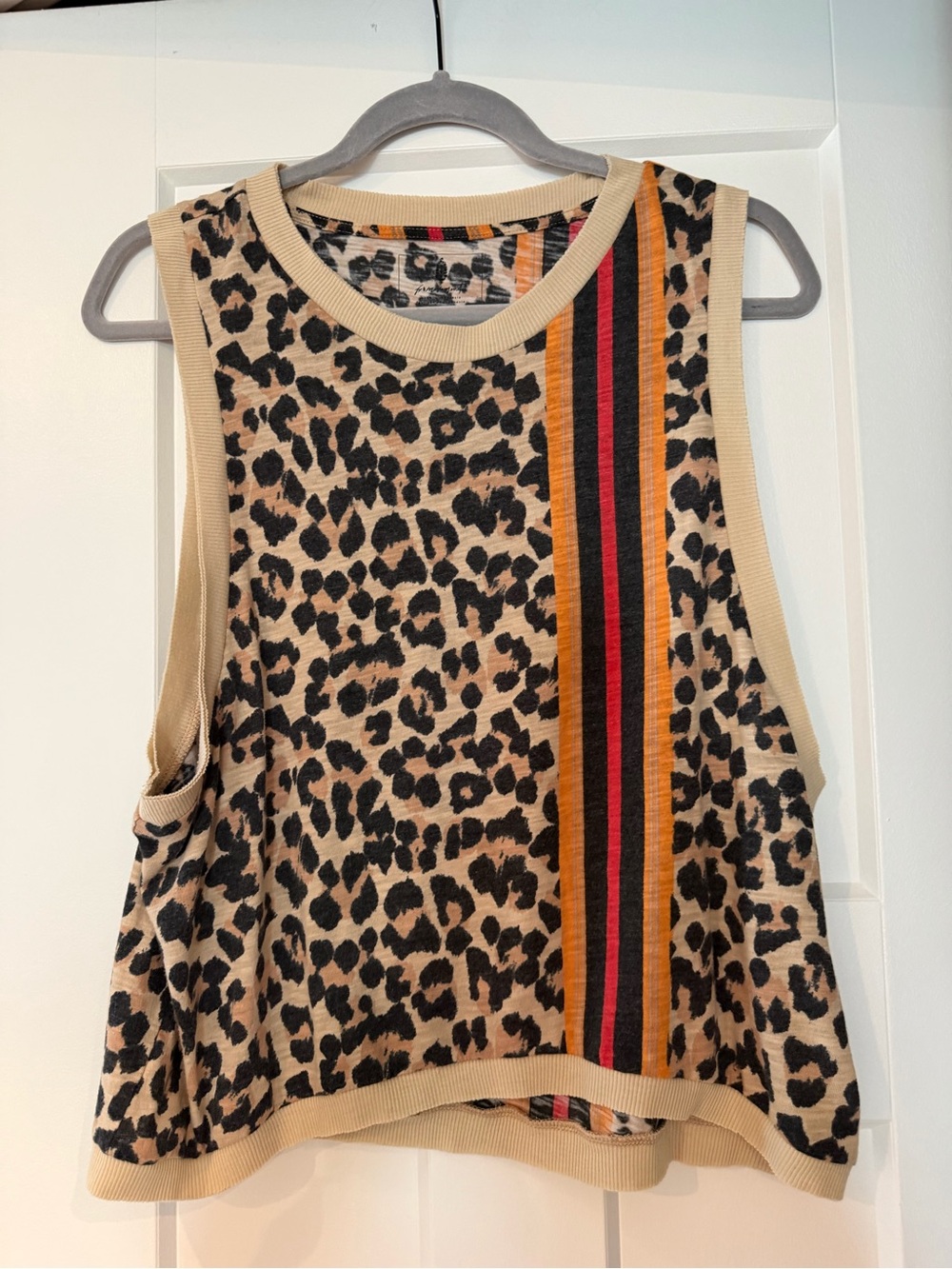 FP Movement by Free People Leopard Tank with Orange and Black Stripe - Picture 7 of 7